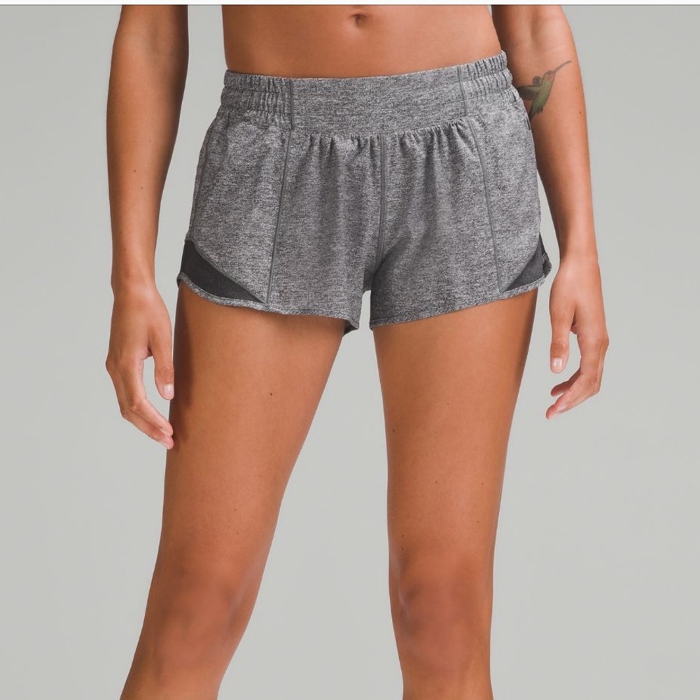 Grey Lulu Lemon Hotty Hot shorts